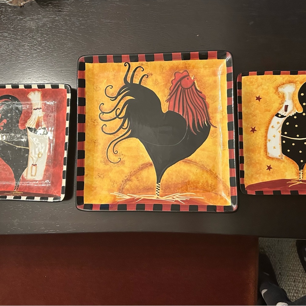 Dan Dipaolo Certified Int’l Rise & Shine Rooster Chef Plates